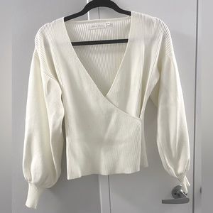 NWOT Nordstrom cream ribbed sweater